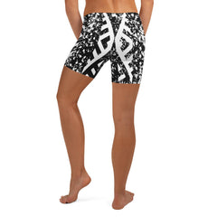 African Print Fitness Shorts | Black and White | Oasis - Love Africa Print