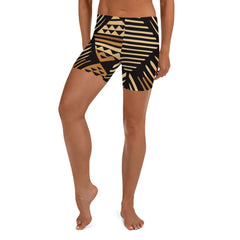 African Print Fitness Shorts | Earth Tones | Medina - Love Africa Print