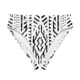 African Print High Waisted Bikini Bottom | Black and white | Mirage - Love Africa Print