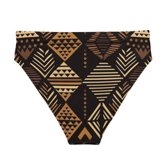 African Print High Waisted Bikini Bottom | Earth Tones | Medina - Love Africa Print
