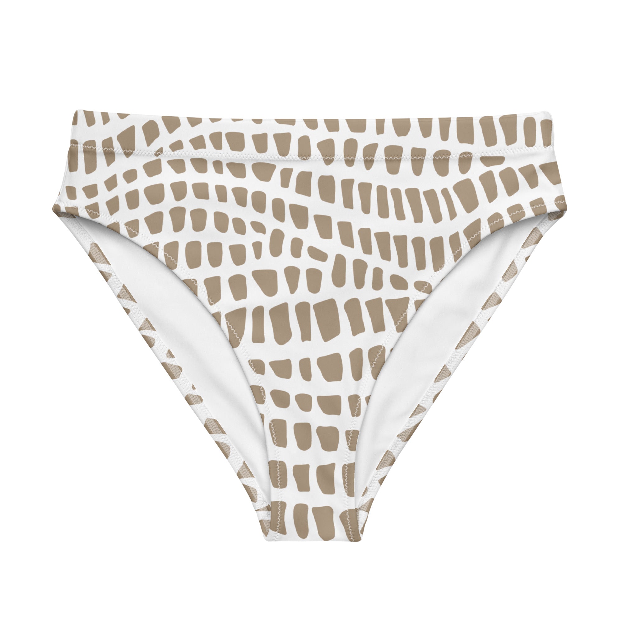 African Print High Waisted Bikini Bottom | Nude Tones | Sahara - Love Africa Print