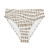 African Print High Waisted Bikini Bottom | Nude Tones | Sahara - Love Africa Print