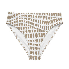 African Print High Waisted Bikini Bottom | Nude Tones | Sahara - Love Africa Print