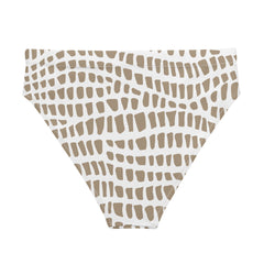 African Print High Waisted Bikini Bottom | Nude Tones | Sahara - Love Africa Print