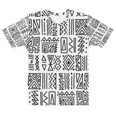 African Print Men’s Crew Neck T-Shirt | Black and White | Nomadic - Love Africa Print