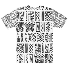 African Print Men’s Crew Neck T-Shirt | Black and White | Nomadic - Love Africa Print