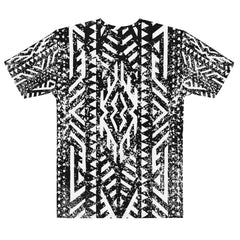 African Print Men’s Crew Neck T-Shirt | Black and White | Oasis - Love Africa Print