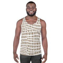 African Print Men's Tank Top | Nude tones | Sahara - Love Africa Print