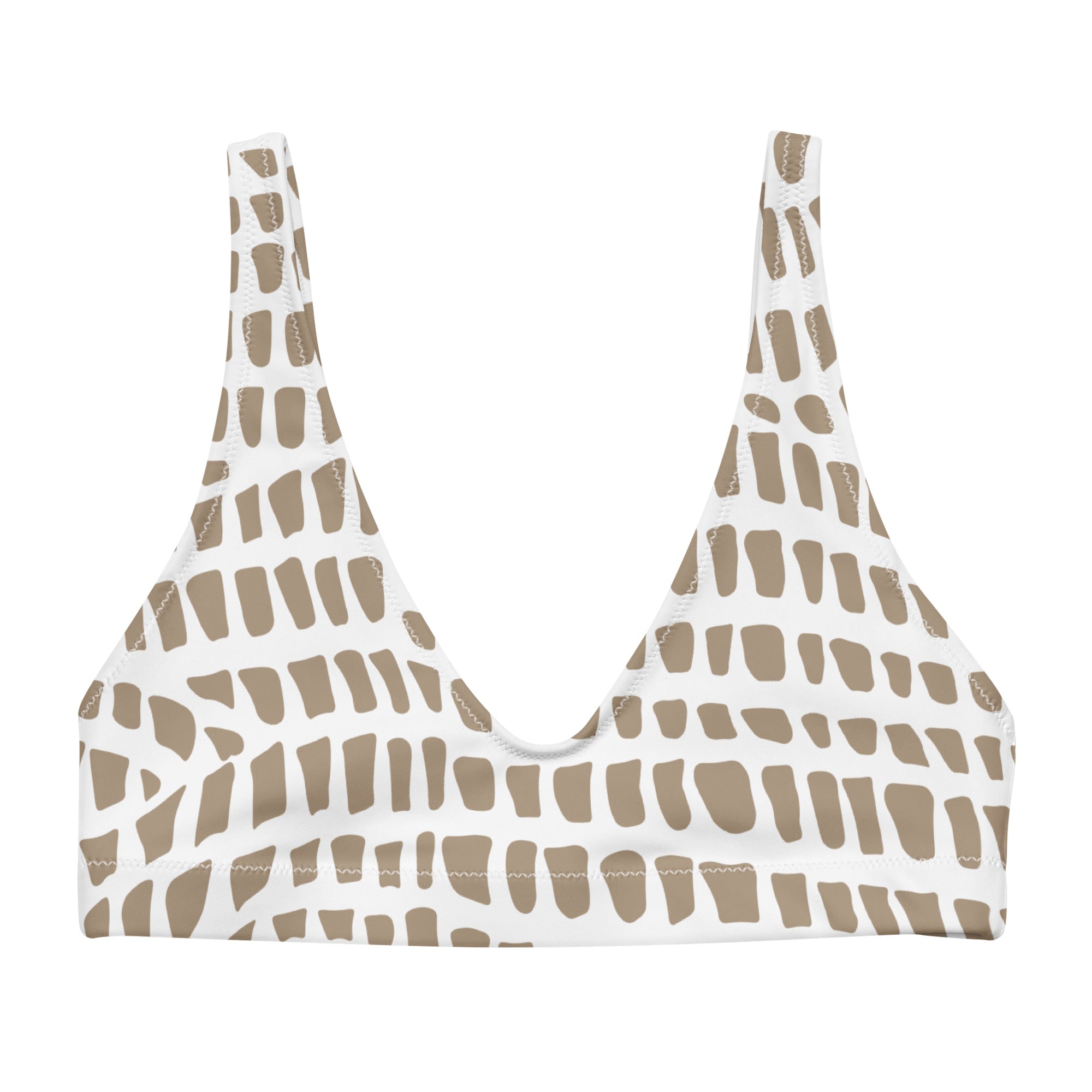 African Print Padded Bikini Top | Nude tones | Sahara - Love Africa Print