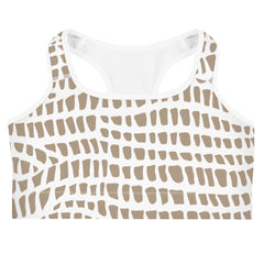 African Print Sports Bra| Nude tones | Sahara - Love Africa Print