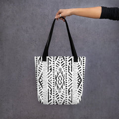 African Print Tote Bag | Black and white | Mirage - Love Africa Print