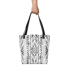 African Print Tote Bag | Black and white | Mirage - Love Africa Print