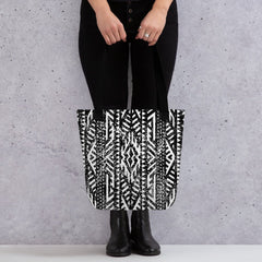 African Print Tote Bag | Black and white | Oasis - Love Africa Print