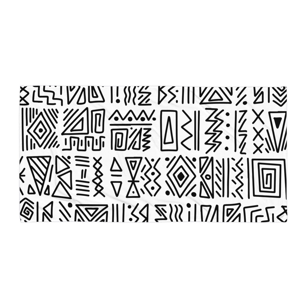 African Print Towel | Black and white | Nomadic - Love Africa Print