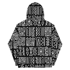 African Print Unisex Hoodie | Black and white | Rhythms - Love Africa Print