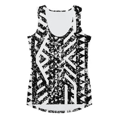 African Print Women's Tank Top | Black and white | Mirage - Love Africa Print