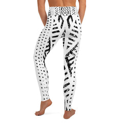 African Print Yoga Leggings | Black and white | Mirage - Love Africa Print