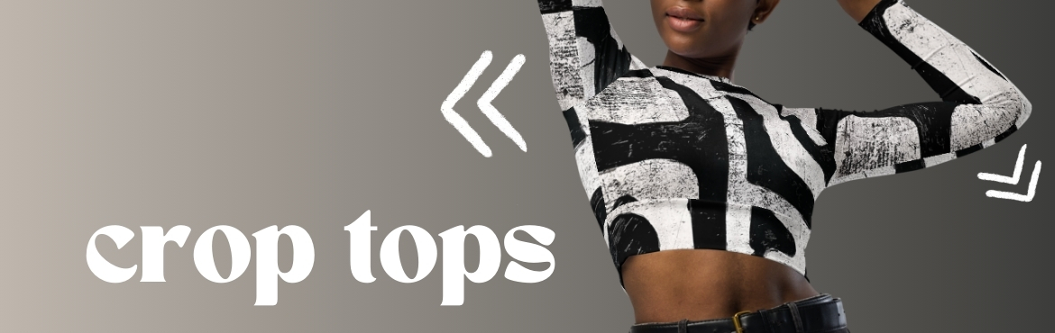 Long Sleeve Crop Tops - Love Africa Print