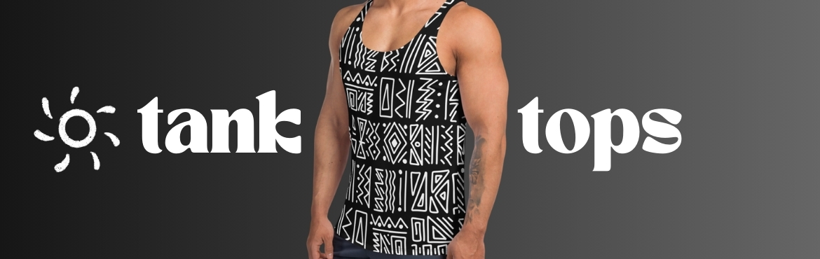 Men's Tank Tops - Love Africa Print