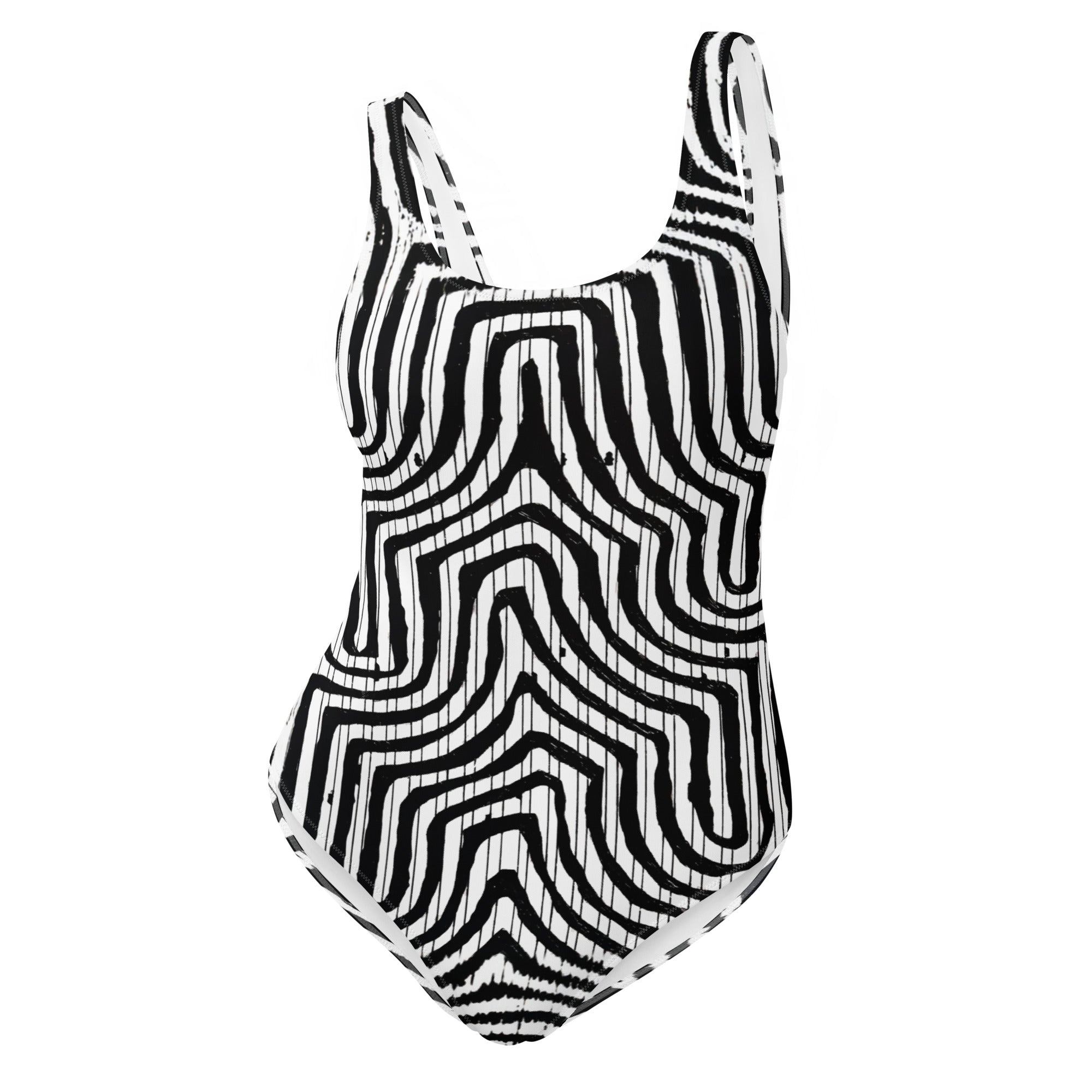 African Print Swimsuit | Black & White | Pulse