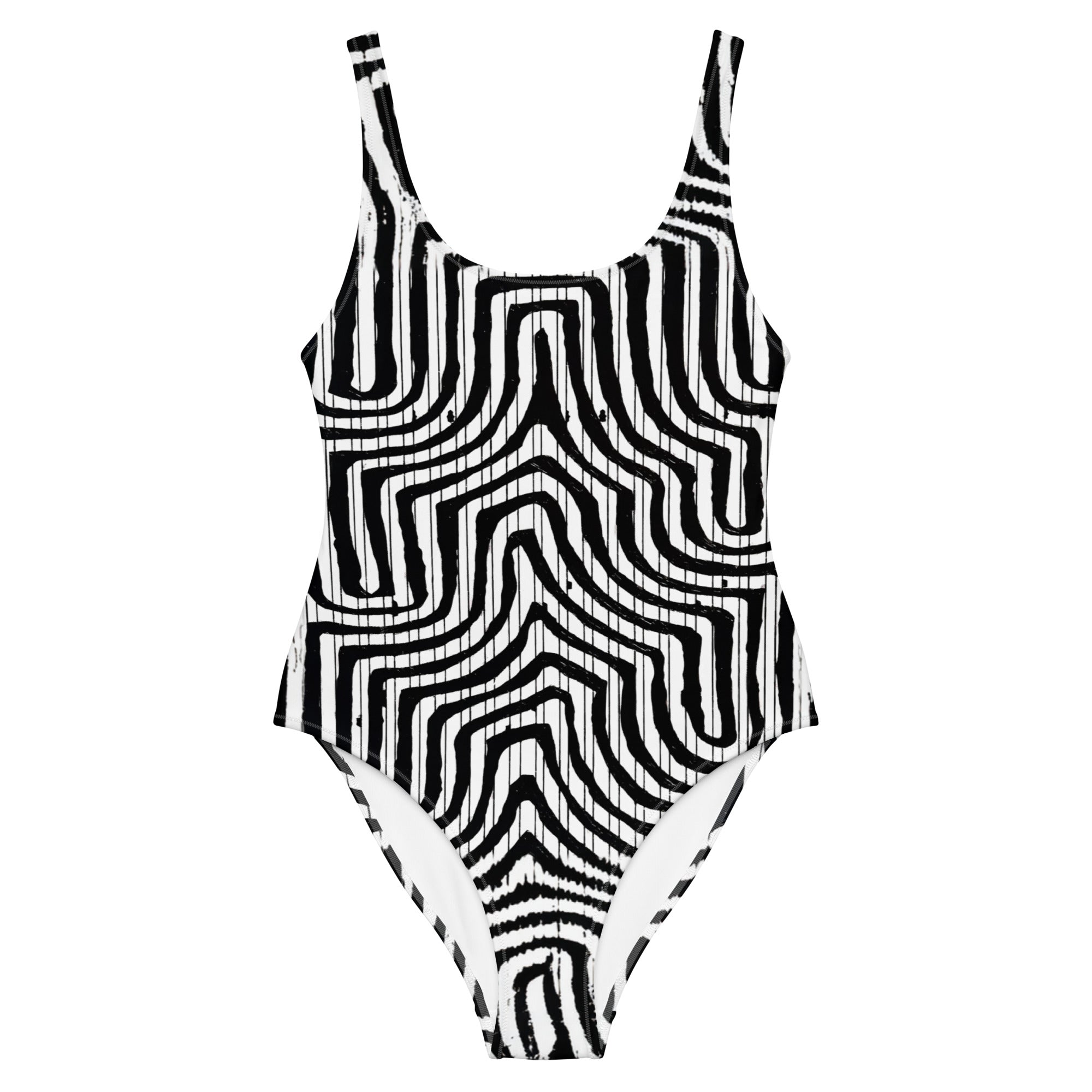 African Print Swimsuit | Black & White | Pulse