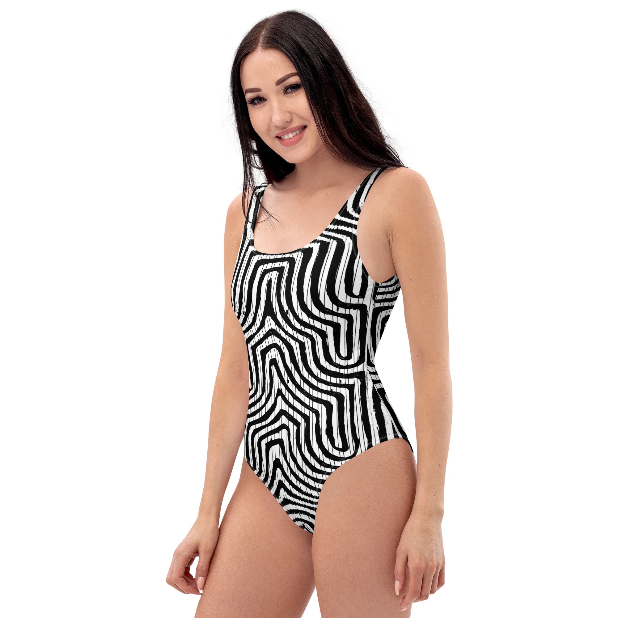 African Print Swimsuit | Black & White | Pulse