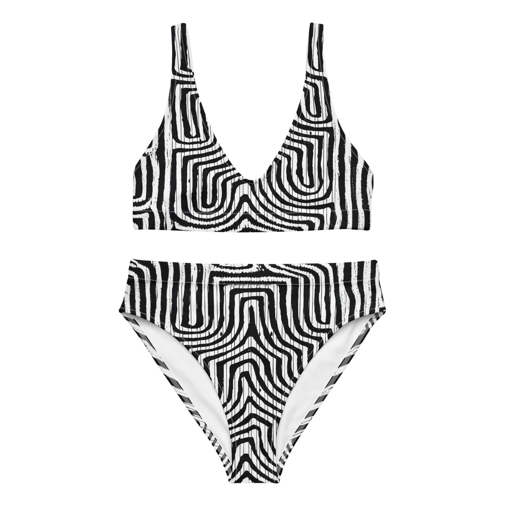 gypsohila★Healthy Bikini(Black×White 36) White Hawaiian Flowers on Black Hawaiian Flowers Bikini