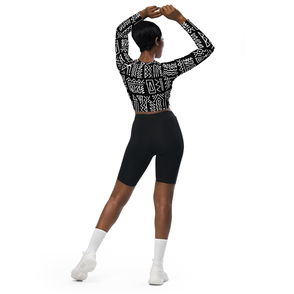 Rhythms Long Sleeve Crop Top