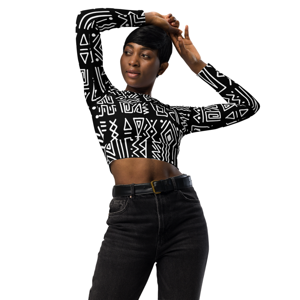 Rhythms Long Sleeve Crop Top