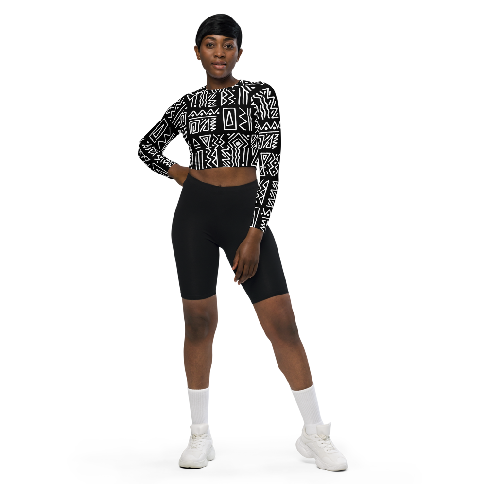 Rhythms Long Sleeve Crop Top