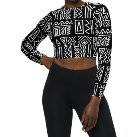 Rhythms Long Sleeve Crop Top