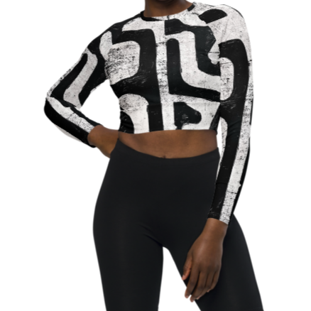 Efik Long Sleeve Crop Top