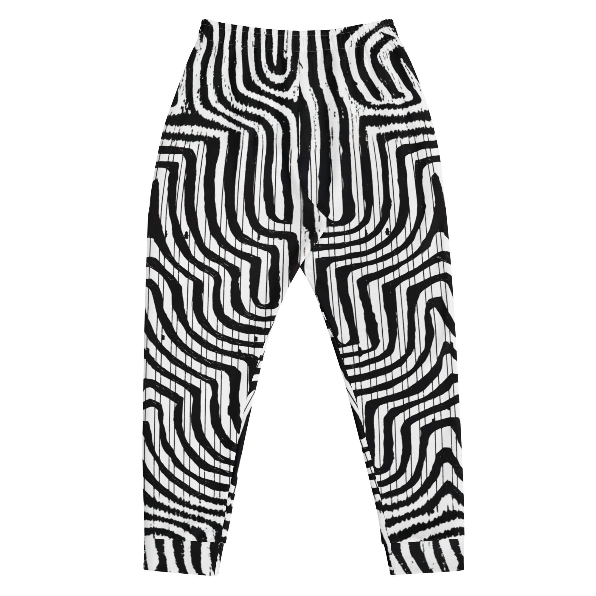 African Print Men's Joggers | Black & White | Pulse