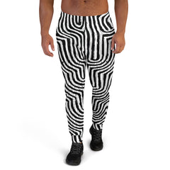 African Print Men's Joggers | Black & White | Pulse