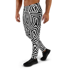 African Print Men's Joggers | Black & White | Pulse