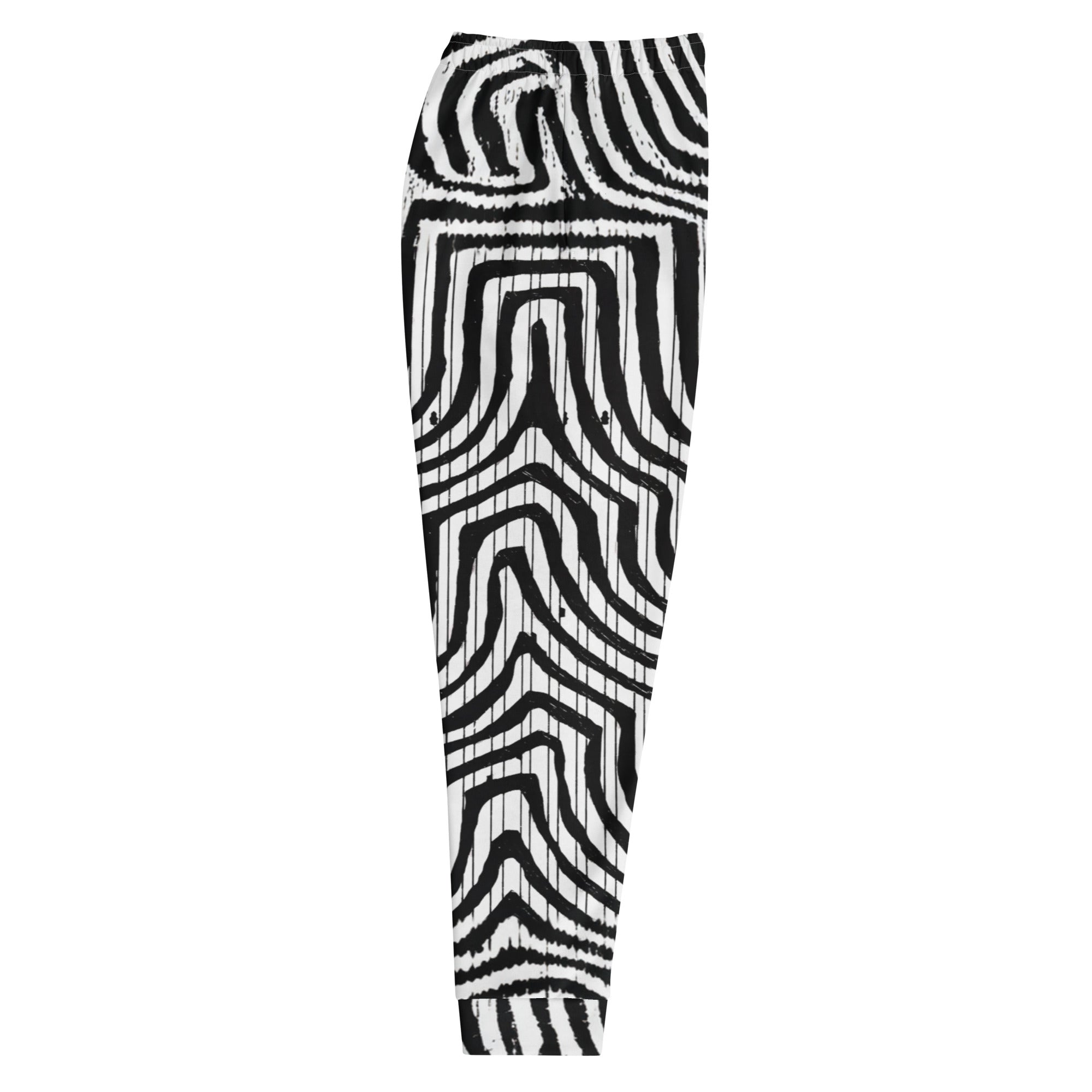 African Print Men's Joggers | Black & White | Pulse