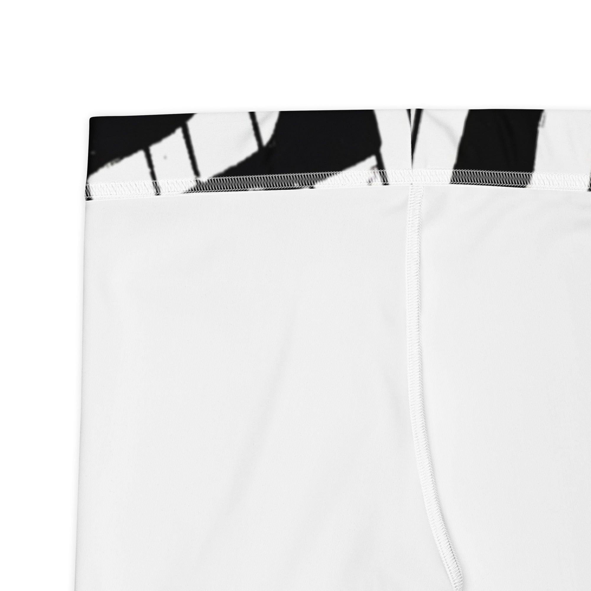 African Print Fitness Shorts | Black & White | Flow