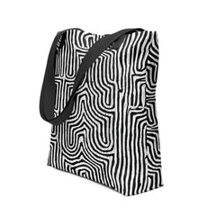 African Print Tote Bag | Black & White | Pulse