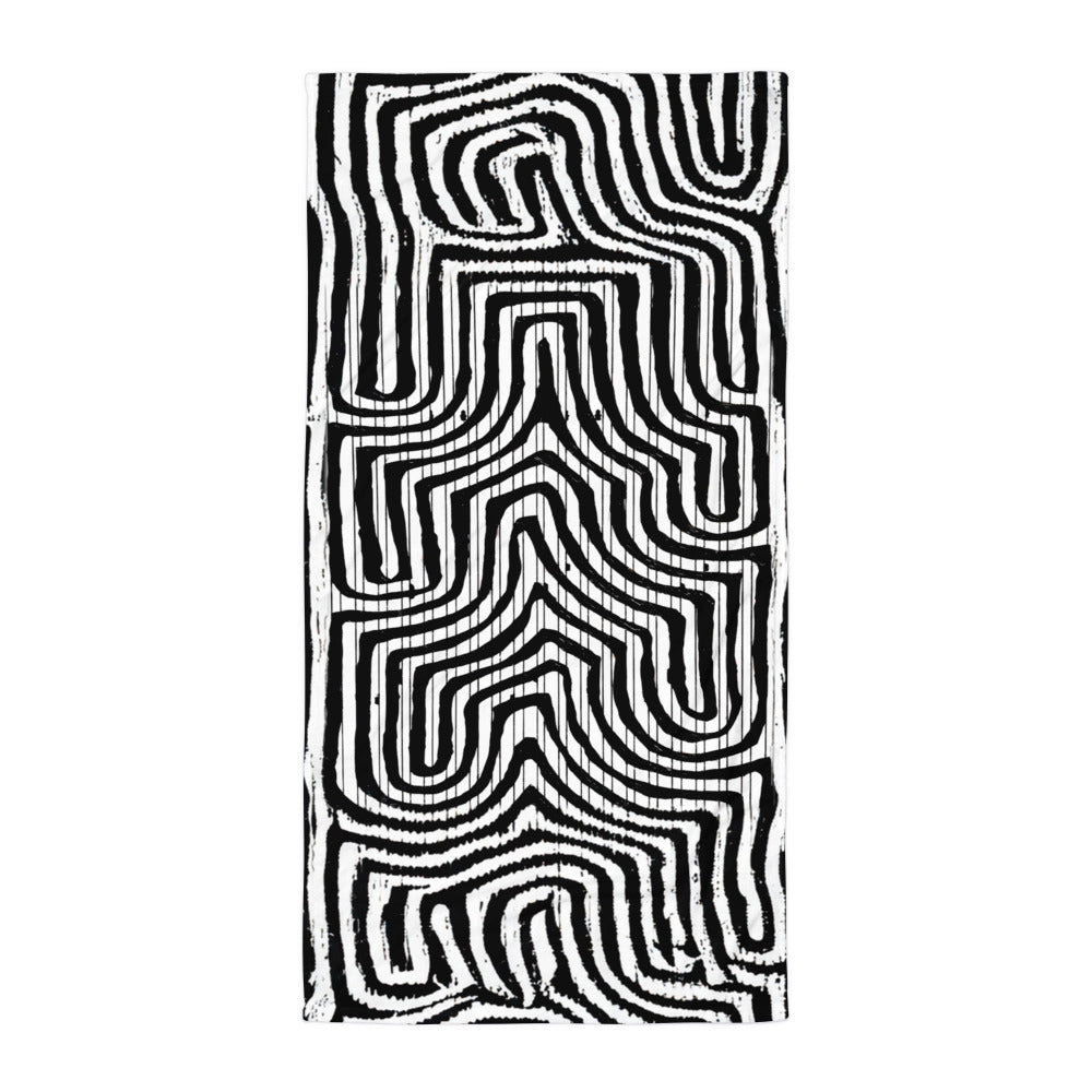 African Print Towel | Black & White | Pulse