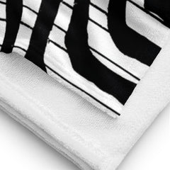 African Print Towel | Black & White | Flow