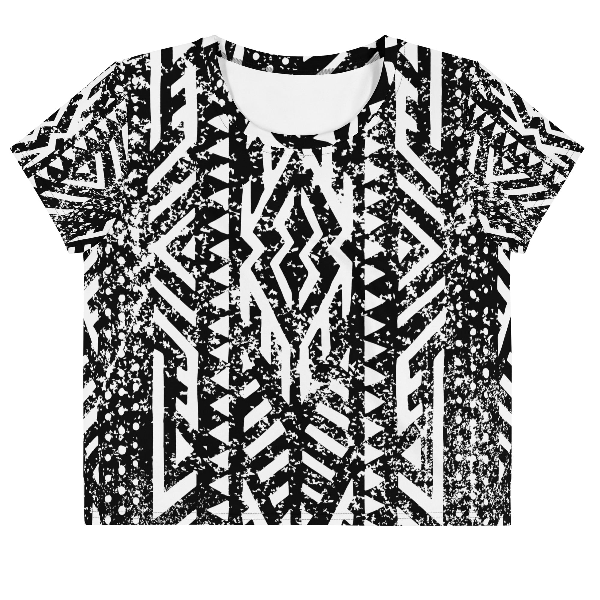 African Print Crop Tee | Black and white| Oasis - Love Africa Print