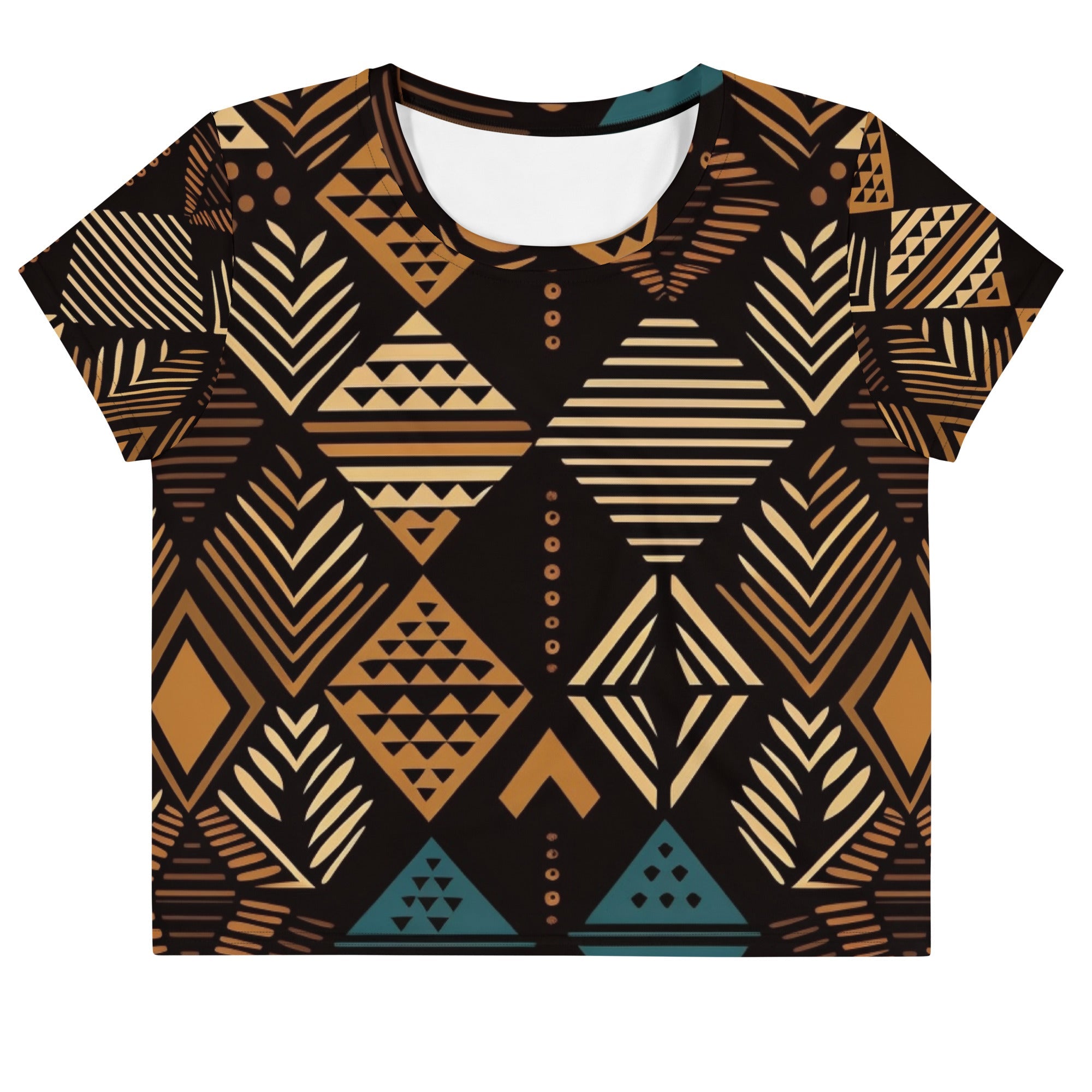 African Print Crop Tee | Earth Tones | Medina - Love Africa Print