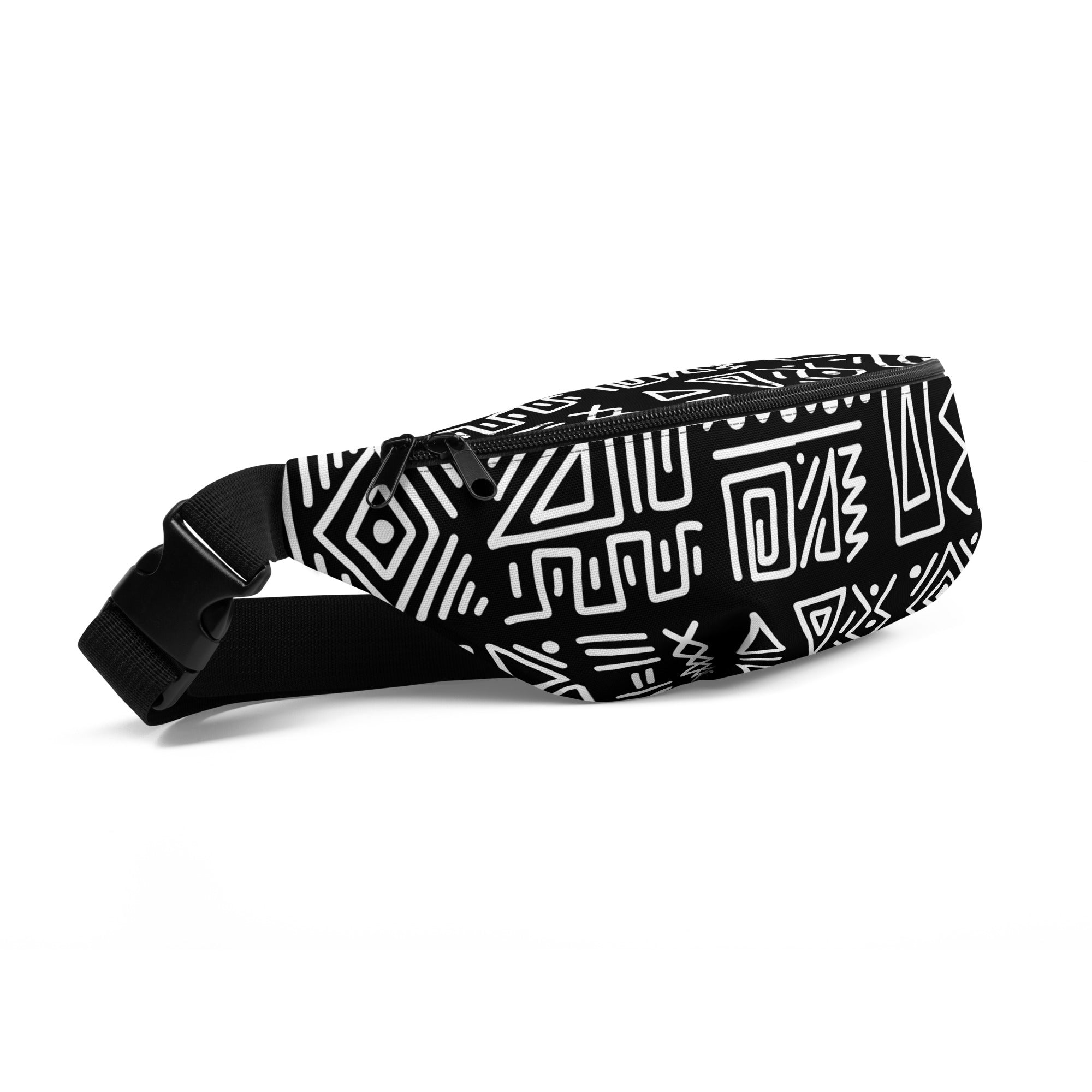 African Print Fanny Pack | Black and white | Rhythms - Love Africa Print