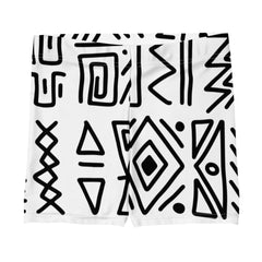 African Print Fitness Shorts | Black and White | Nomadic - Love Africa Print