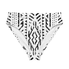 African Print High Waisted Bikini Bottom | Black and white | Mirage - Love Africa Print