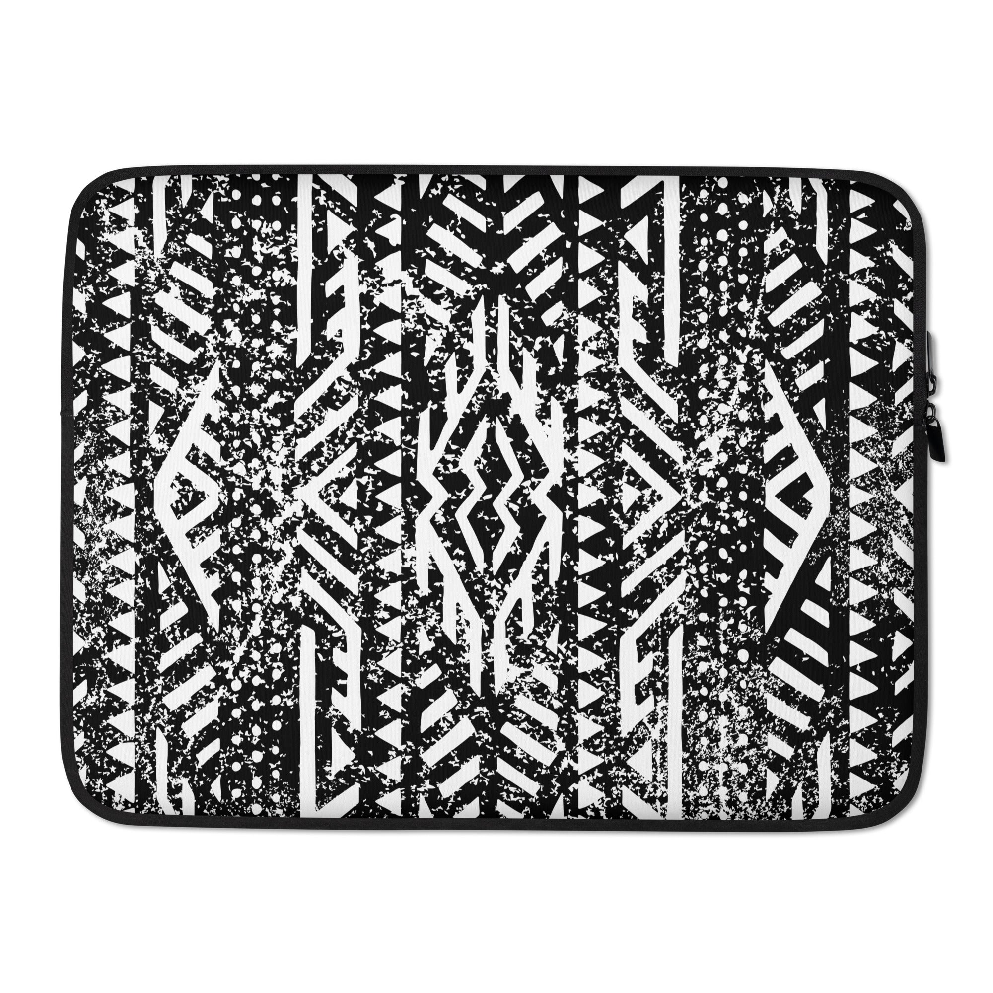 African Print Laptop Sleeve | Black and white | Oasis - Love Africa Print