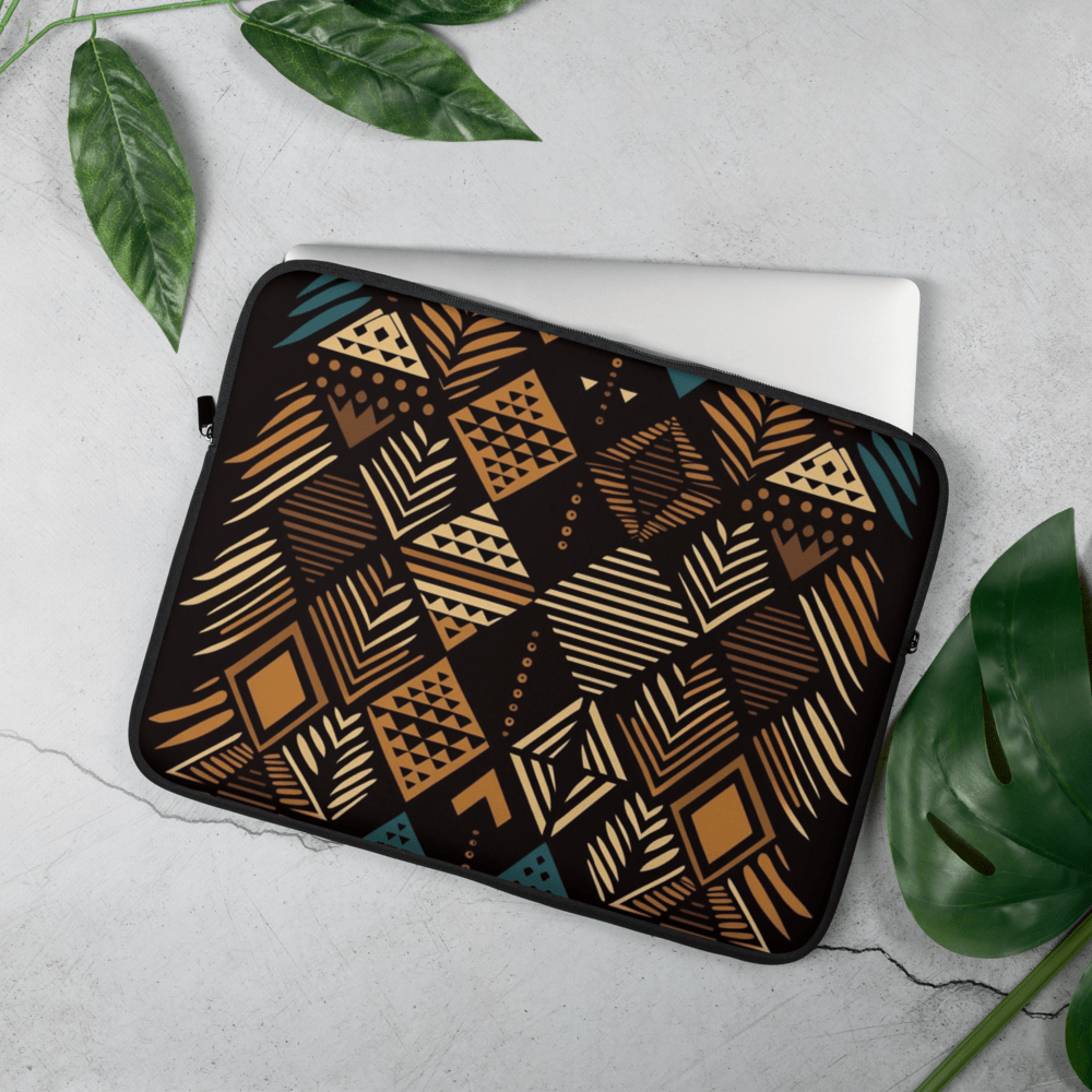 African Print Laptop Sleeve | Earth Tones | Medina - Love Africa Print