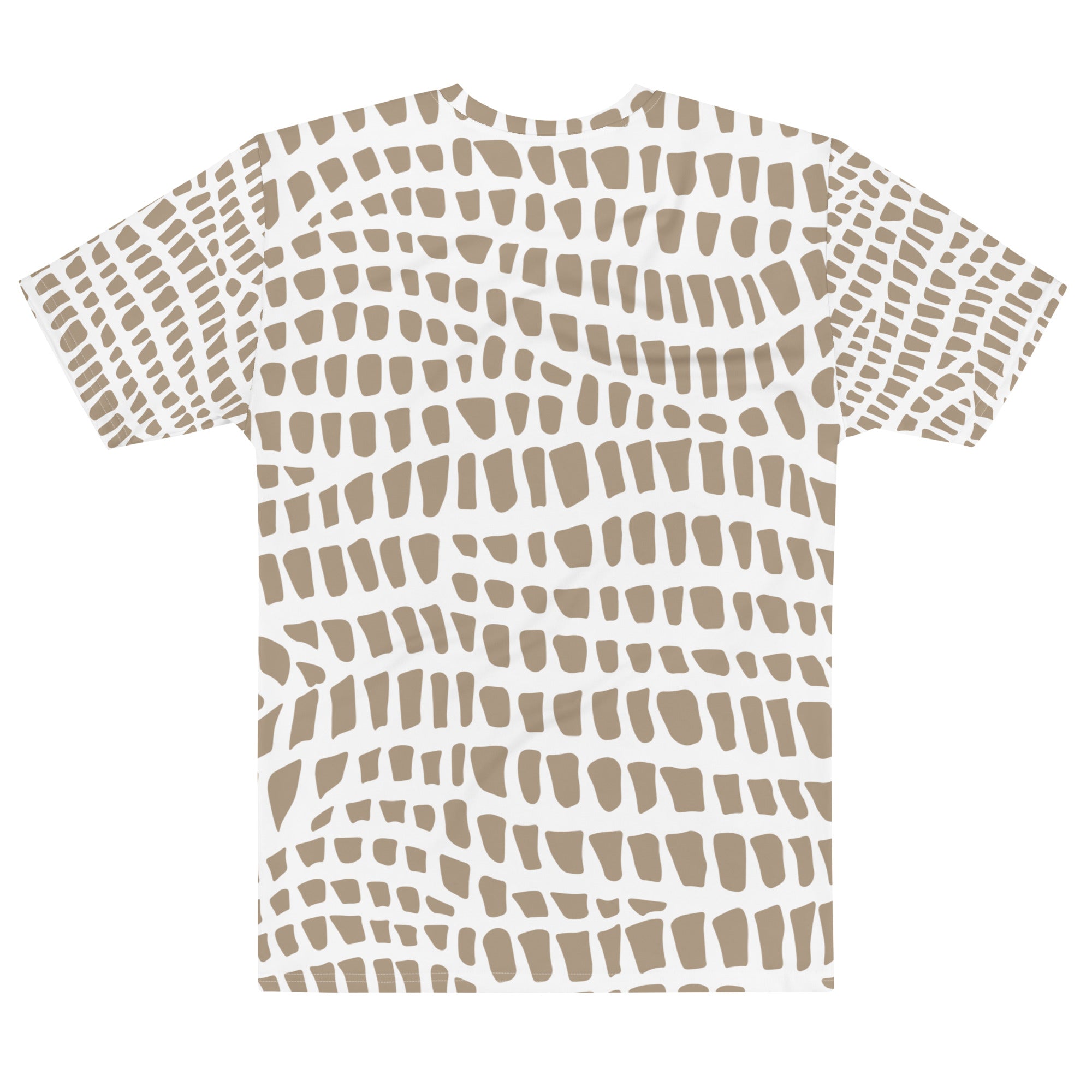 African Print Men’s Crew Neck T-Shirt | Nude Tones | Sahara - Love Africa Print