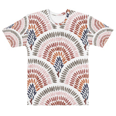 African Print Men’s Crew Neck T-Shirt | Pastel Tones | Blossom - Love Africa Print