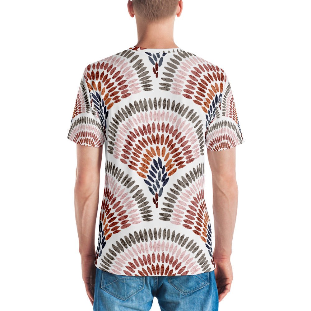 African Print Men’s Crew Neck T-Shirt | Pastel Tones | Blossom - Love Africa Print